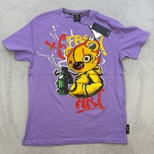 Switch Remarkable T Shirt Mens XL Purple Graffiti Bear Street Art Urban Y2K New‎